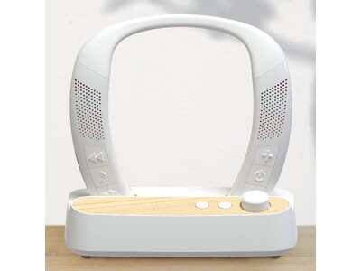 ⽿をふさがず、周囲の音も聞こえる⾸掛けスピーカー 手元スピーカーとしても使えて選べる2スタイル ZEPE...
