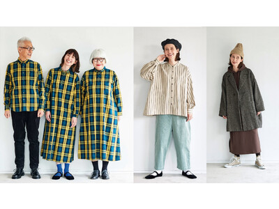 フェリシモ「Sunny clouds［サニークラウズ］」が「ヘリンボーンチェックワンピース」など、モデル「kazumi」とインスタフォロワー84万人「bonpon夫妻」とのコラボ新作を発表