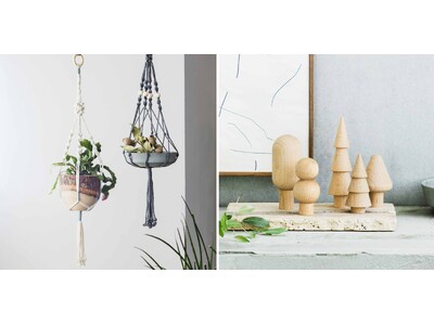 冬のおうち時間を彩る、マクラメで作る「プラントハンガーキット」や「真ちゅうと銅のモビールキット」、「天然木のオブジェ」などの新作アイテムをフェリシモ「SeeMONO［シーモノ］」が発表