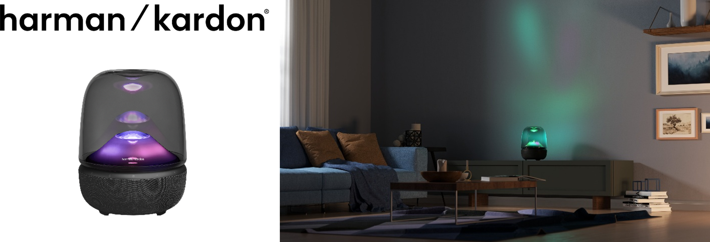 プロジェクションライトを新搭載し部屋全体に光の世界が拡散する　音と光で楽しめる全方位型ワイヤレススピーカー Harman Kardon 「Aura Studio 5」新登場