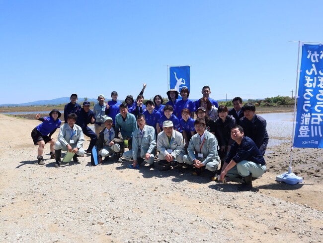 【PFUブルーキャッツ石川かほく】石川県内灘町にて復興田植えを実施