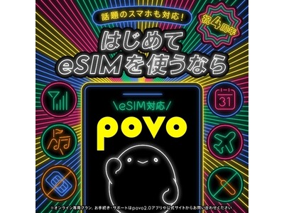 povo2.0の4周年を記念して444GB(4日間)がもらえる新規登録キャンペーンやpovoガチャが登場