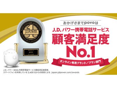 povo、J.D. パワーの2024年顧客満足度調査で1位を受賞