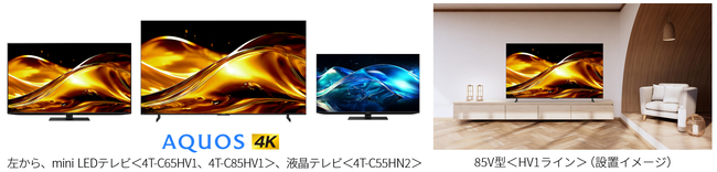 4K mini LED�e���r�wAQUOS�x��HV1���C�����ق��v7�@��𔭔�
