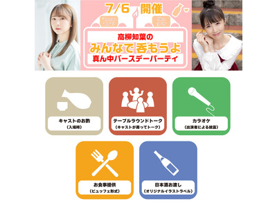 日本酒トークイベント『高柳知葉とみんなで呑もうよ　真ん中バースデーパーティ』開催決定！