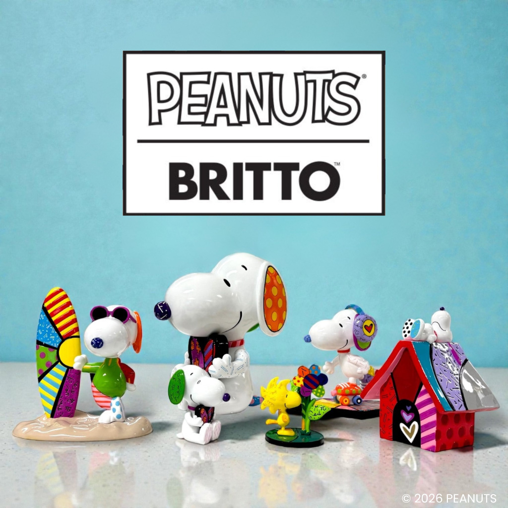 PEANUTS BRITTO世界中で愛される「PEANUTS」が、ポップアートの色彩をまとった新作インテリアフィギュアとして登場