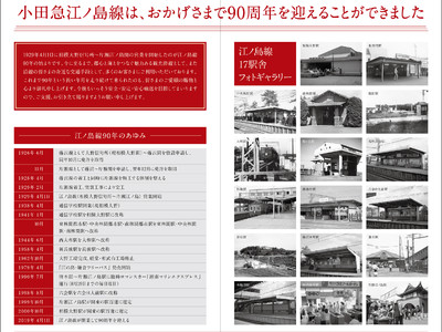 小田急から、９０年間の感謝の気持ちを込めて「小田急江ノ島線 開業９０周年記念イベント」を開催