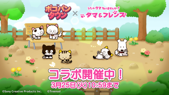 「LINE ポコパンタウン」、『タマ＆フレンズ～うちのタマ知りませんか？～ 』とのコラボレーション開始