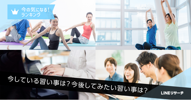 【LINEリサーチ】今後してみたい習い事の1位は「英語・英会話」、「楽器」「ヨガ・ピラティス」も上位にランクイン