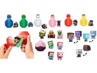 マインクラフト公式グッズ 夏にぴったりの“ひんやり“バズる？！フィギュア水を入れてスライムを作ってミニフィギュアが現れる「ポーションで発掘！ミニフィギュアアソート」も登場！