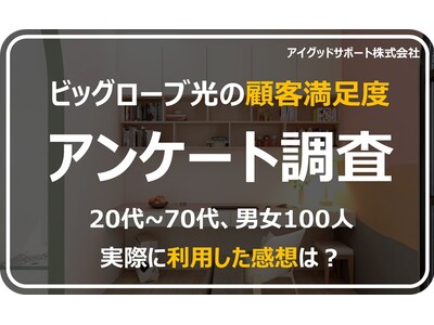 【ビッグローブ光の顧客満足度の調査】80%が高評価。「コスパ」や「特典のお得さ」人気の理由か？