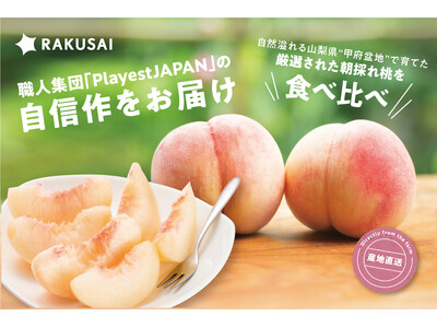 毎年完売の産直人気シリーズ！Playest JAPANさんが作る『朝採れ桃 食べ比べ』セット