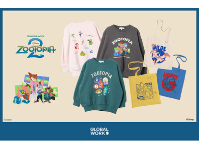 ディズニー映画『ズートピア2』のキャラクターアイテムがGLOBAL WORKから初登場！ 劇場公開に先駆けて11月20日（木）よりWEB予約開始