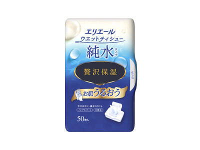 エリエール史上“最高のやさしさ”をウエットティシューにも！『エリエールウエットティシュー 純水タイプ 贅沢保湿』誕生
