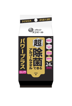 発売から4カ月※1でシリーズ合計出荷数34万個突破のウエットティシューから携帯用登場「超 除菌できるアルコールタオル パワープラス 携帯用」新発売