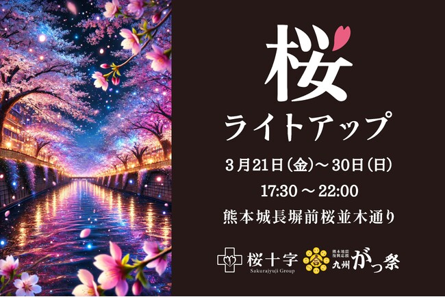 春の宵に癒しを灯す 熊本城「桜ライトアップ」