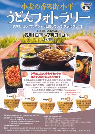 【東京・多摩】例年好評！多摩のインスタフォトコン2025開催！　外国人にも自慢したいスポットを募集、小平市ではうどんフォトラリー開催！