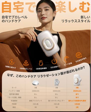 【KIMWOOD】クリスマス限定セール&新製品発売手元を包み込む新ハンドケア機「KIMWOOD ハンドリラックス」が12月8日より販売開始期間限定で 55,440円 → 11,088円 の特別価格に