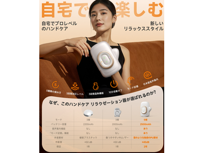 【KIMWOOD】クリスマス限定セール＆新製品発売手元を包み込む新ハンドケア機「KIMWOOD ハンドリラックス」が12月8日より販売開始期間限定で 55,440円 → 11,088円 の特別価格に