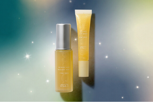 OSAJI(オサジ)より、オーロラのようなやわらかなきらめきを閉じ込めた特別デザインのハンド美容液・リップ美容液が2025年12月19日(金)より数量限定発売。