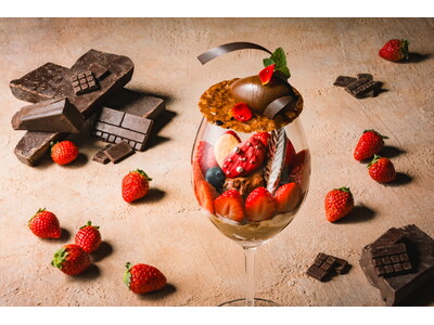 サステナブルなチョコレート×いちごのパフェを、自然派ラグジュアリーリゾート「シックスセンシズ 京都」で提供