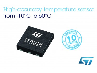 ±0.25°Cの測定精度と柔軟性の高い省電力モードを持つ温度センサを発表