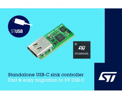 5V VBUS駆動のスタンドアロン型USB Type-C(R)シンクポート・コントローラを発表