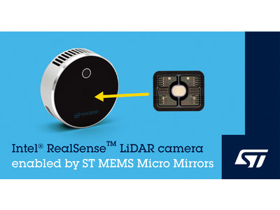 STの世界最小MEMSミラー、Intel(R) RealSense(TM) LiDAR カメラ L515に採用