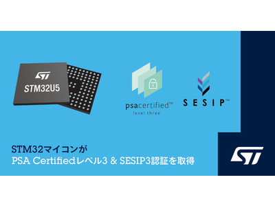 STM32U5マイコンがPSA Certifiedレベル3とSESIP3のセキュリティ認証を取得