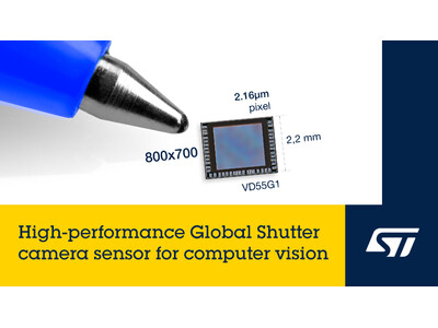 STマイクロエレクトロニクス、高分解能・小型・低消費電力のグローバル・シャッター機能搭載イメージ・センサを発表