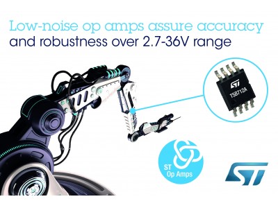 広範な電源電圧範囲と動作温度範囲で優れた設計柔軟性を実現する高精度の低ノイズ・オペアンプを発表