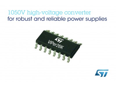 1050V耐圧のパワーMOSFETを内蔵する新しいVIPerコンバータを発表