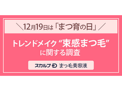 12/19はまつ育の日　Z世代に人気の“束感まつ毛”調査　束感まつ毛には長さ、太さ、カールキープの中で“太さ”が重要だという回答が最多　さらに、10代に次いで50代が束感まつ毛を理想の仕上がりだと回答
