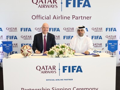 カタール航空、国際サッカー連盟（FIFA）とのパートナーシップを2030年まで延長