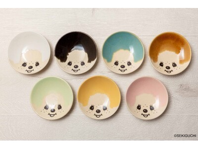益子焼の陶器ブランド「MASHICO」より 釉薬で表現したカラフルなモンチッチの豆皿が登場です