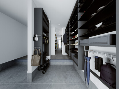 シューズクローク収納「ウォールゼット エノーク2」にトレンドカラーのグレー色をニューリリース