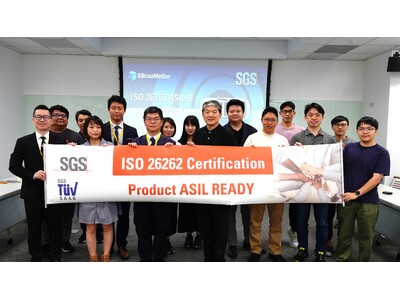 シリコン・モーションが自動車の安全なストレージソリューションのためのISO 26262 ASIL B Ready認証とASPICE CL2認証を獲得