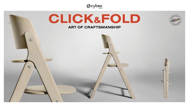 【新色登場】CYBEX、美しく折りたためるハイチェア『CLICK & FOLD』から、インテリアに溶け込む新色「ニンバスグレー」「アイボリーホワイト」を発売
