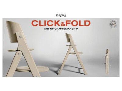 【新色登場】CYBEX、美しく折りたためるハイチェア『CLICK & FOLD』から、インテリアに溶け込...