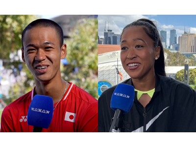 1/18（日）開幕「全豪オープンテニス」WOWOWが大坂なおみ、坂本怜ら日本勢5選手にインタビュー！