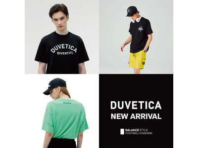 イタリア発のダウンジャケットの代名詞・DUVETIVA（デュベティカ）から、存在感のあるロゴデザインが魅力のTシャツ2種類が登場。