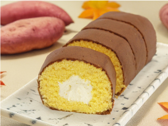 焼き芋ブームに新提案！“糖度47度”のブランド芋「紅天使」を使用カステラ生地のロールケーキ 『黄福ろうる 紅天使』 新発売