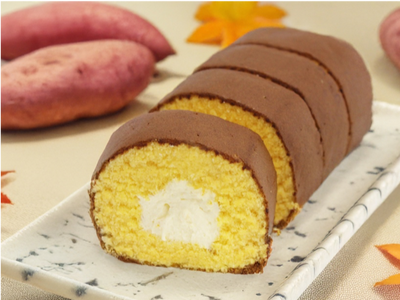 焼き芋ブームに新提案!“糖度47度”のブランド芋「紅天使」を使用カステラ生地のロールケーキ 『黄福ろうる...