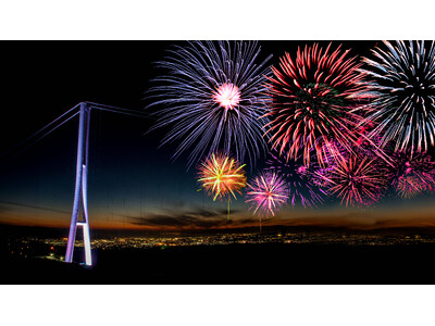 今年初開催のドローンショーと打ち上げ花火による煌めく夜空　三島スカイウォーク恒例イベント『ナイトスカイウ...