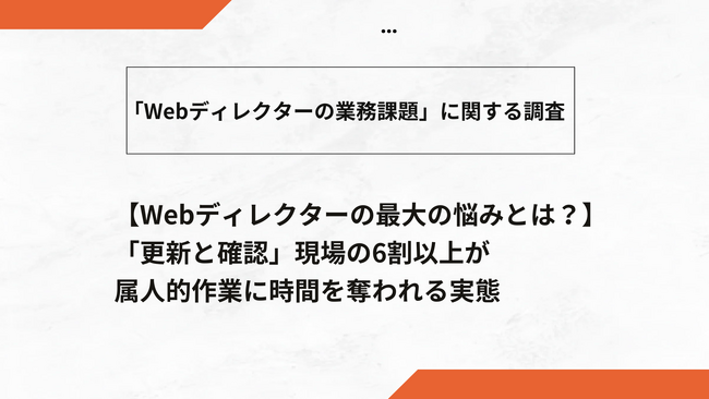 Webディレクターの半数が“更新作業”に疲弊　500名調査で実態明らかに