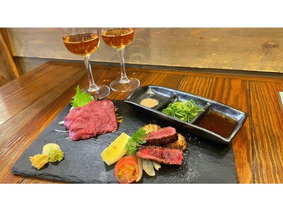 国産桜肉×ロゼワインでお花見気分を堪能！【大衆馬肉酒場馬王十三店】