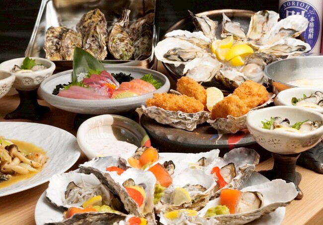 牡蠣も海鮮も飲み放題も！欲張りな幹事様にぴったりの宴会プランが登場！最大84名対応可能な唯一無二の居酒屋｜牡蠣と海鮮 にほんいち 堺筋本町店