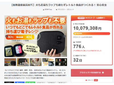 【10％OFFクーポン付き】支援総額1000万円突破。温かい食事をどこでも楽しめる「どこでもレトルト」、...