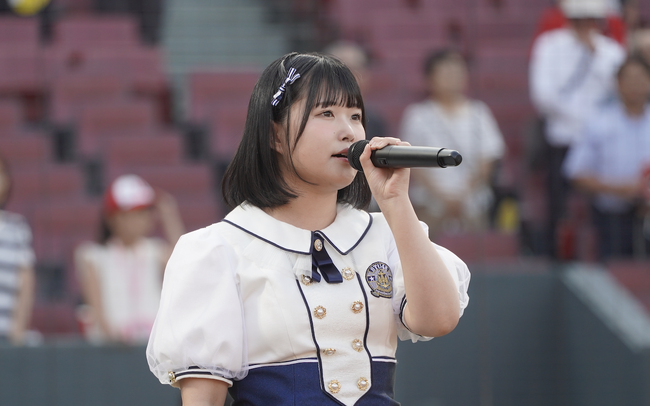 STU48 池田裕楽 カープ戦で国歌斉唱　～一音一音に心を込めたまっすぐな歌声～