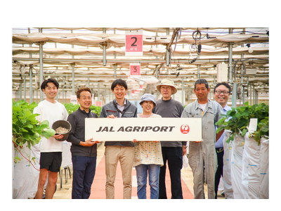 <JAL Agriport>いちご農園にて、エステックの「100%紙製苗止めクリップ」(FSC認証紙)を採用